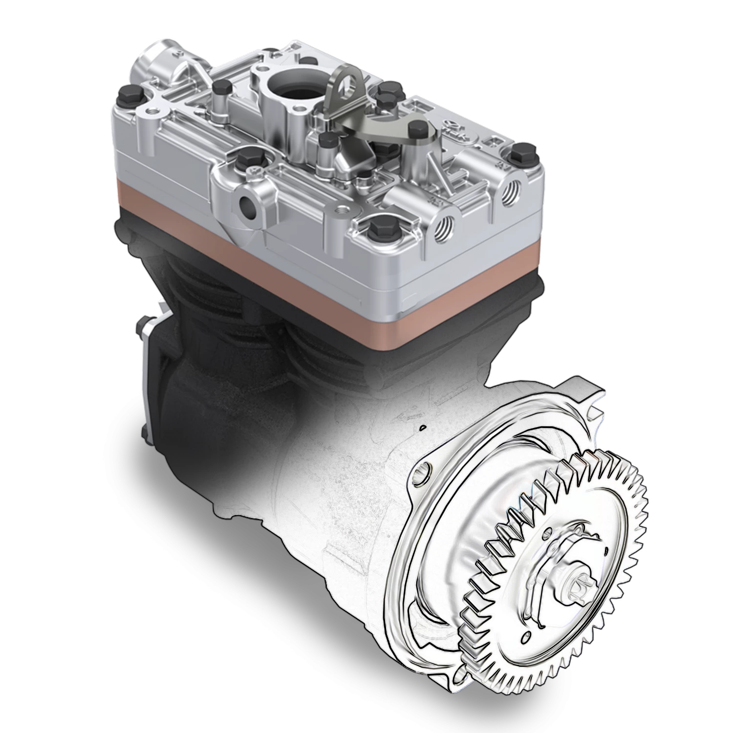 Компрессор Воздушный тормозной компрессор