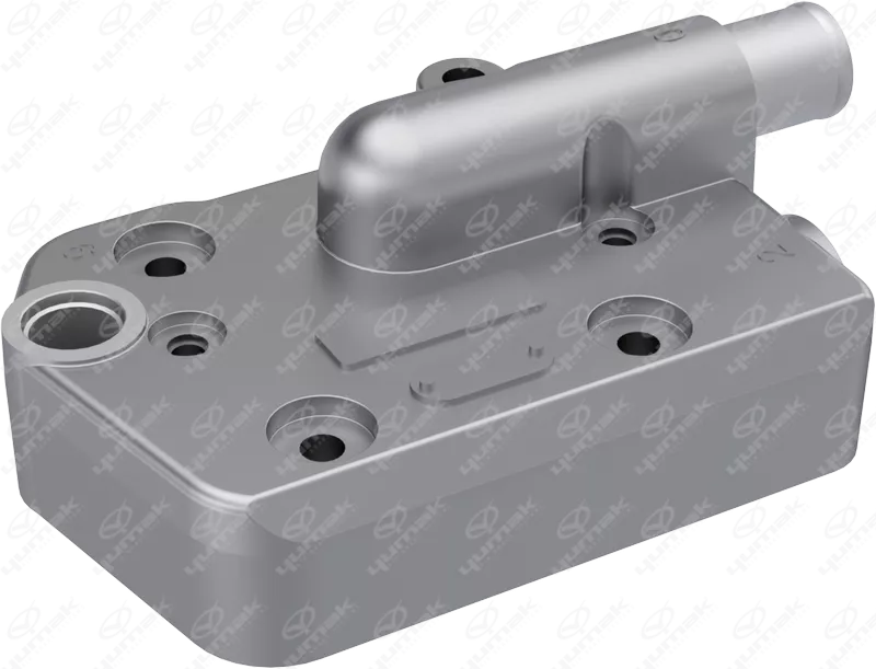 Testata Del Compressore D'aria 2Pcs, 4/3/5P Raccordi In Alluminio Coperchio Di Raffreddamento Guida Pneumatica Con 2 Teste Cilindriche